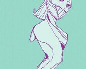Was Beautifully Human Zombie Drawing Art Print