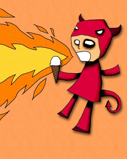 Devil Art Illustration Print