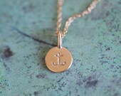 14k Gold Vermeil Tiny Anchor Necklace