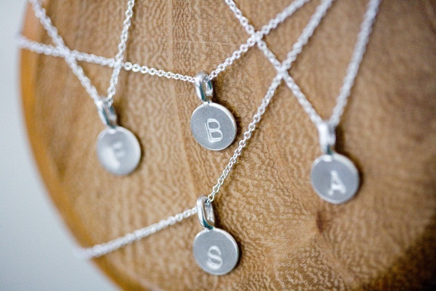 Reserved for Barbara One Tiny Initial Charm Letter B