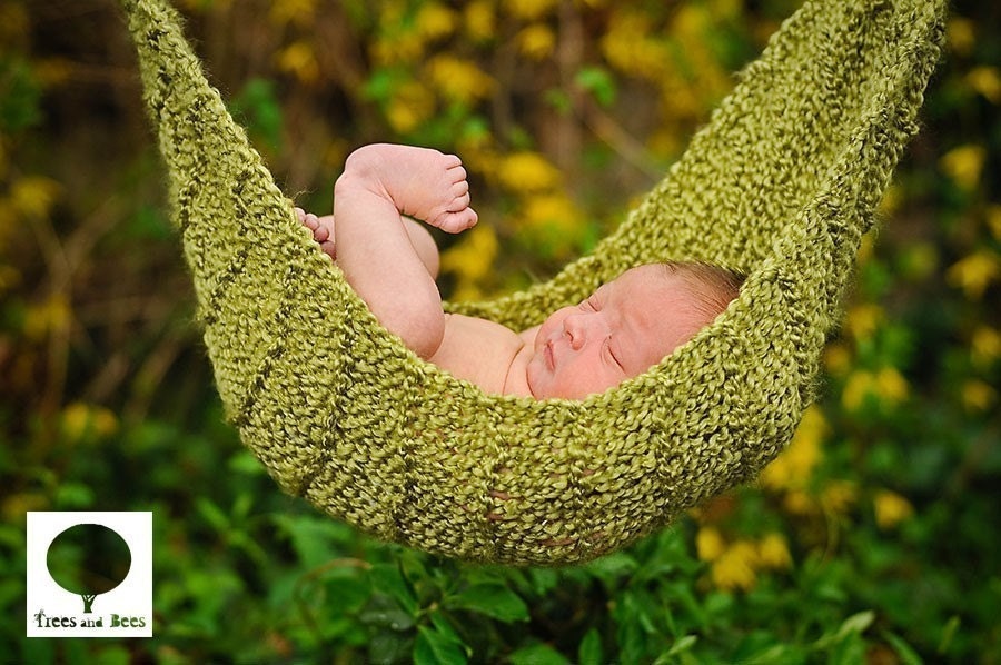 Like a Pea in a Pod -- Baby Hammock Newborn Photography Prop -- Flexible and Sturdy --  Most colors ready to ship