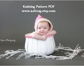 INSTANT DOWNLOAD Gnome Chin Strap Baby Hat Knitting Pattern in 3 Sizes -- PDF 114 -- Permission to Sell Knits -- Over 16,000 patterns sold
