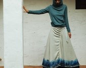 Chinese ink and wash painting layered skirt (Q1103)