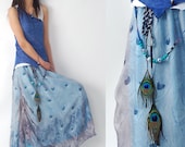 peacock - chiffon maxi skirt and dress (Q1206)