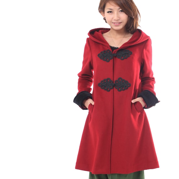 Russian doll - cashmere hood long coat (Y1029)