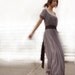 Aegon 2 silk chiffon long dress (Q1010)