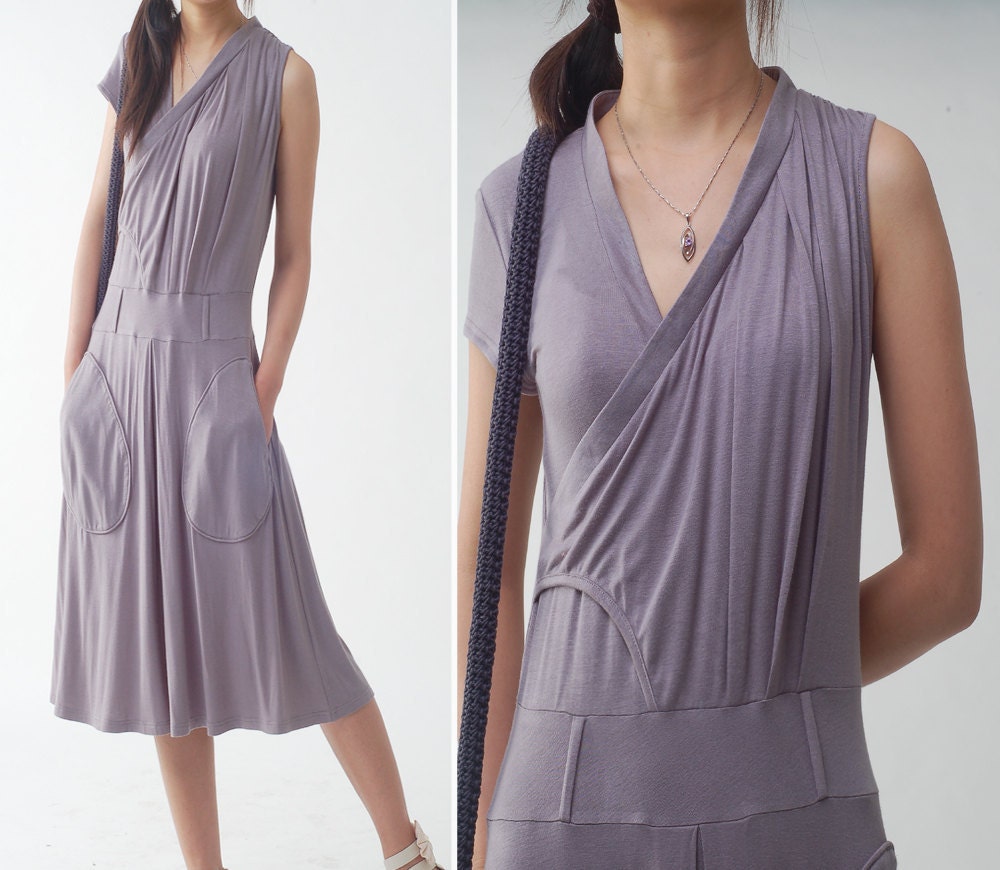 TEARs - asymmetrical jersey zen dress (Q1211)