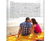 Wedding Wall Decor Personalized Engagement Photo Canvas Art Story of US 18X24