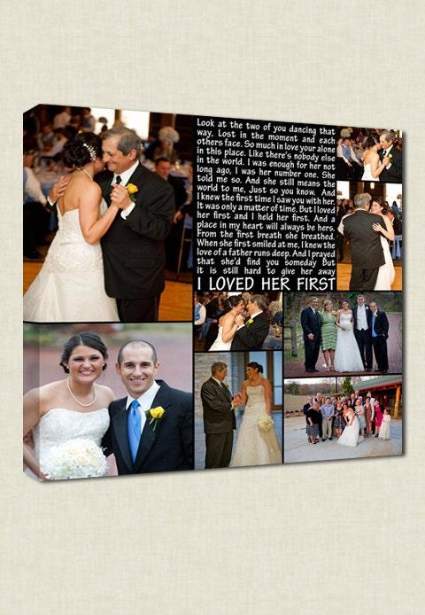 Mother Son Daughter Canvas photo gift Art with Gift for mom dad 12x16