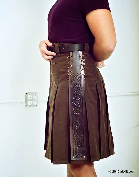 Brown Steampunk with Leather Accent Pleat