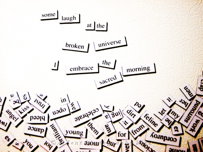 Word Wall Art Home Decor Black and White Poem Poetry - Words - A Fine Art Photograph