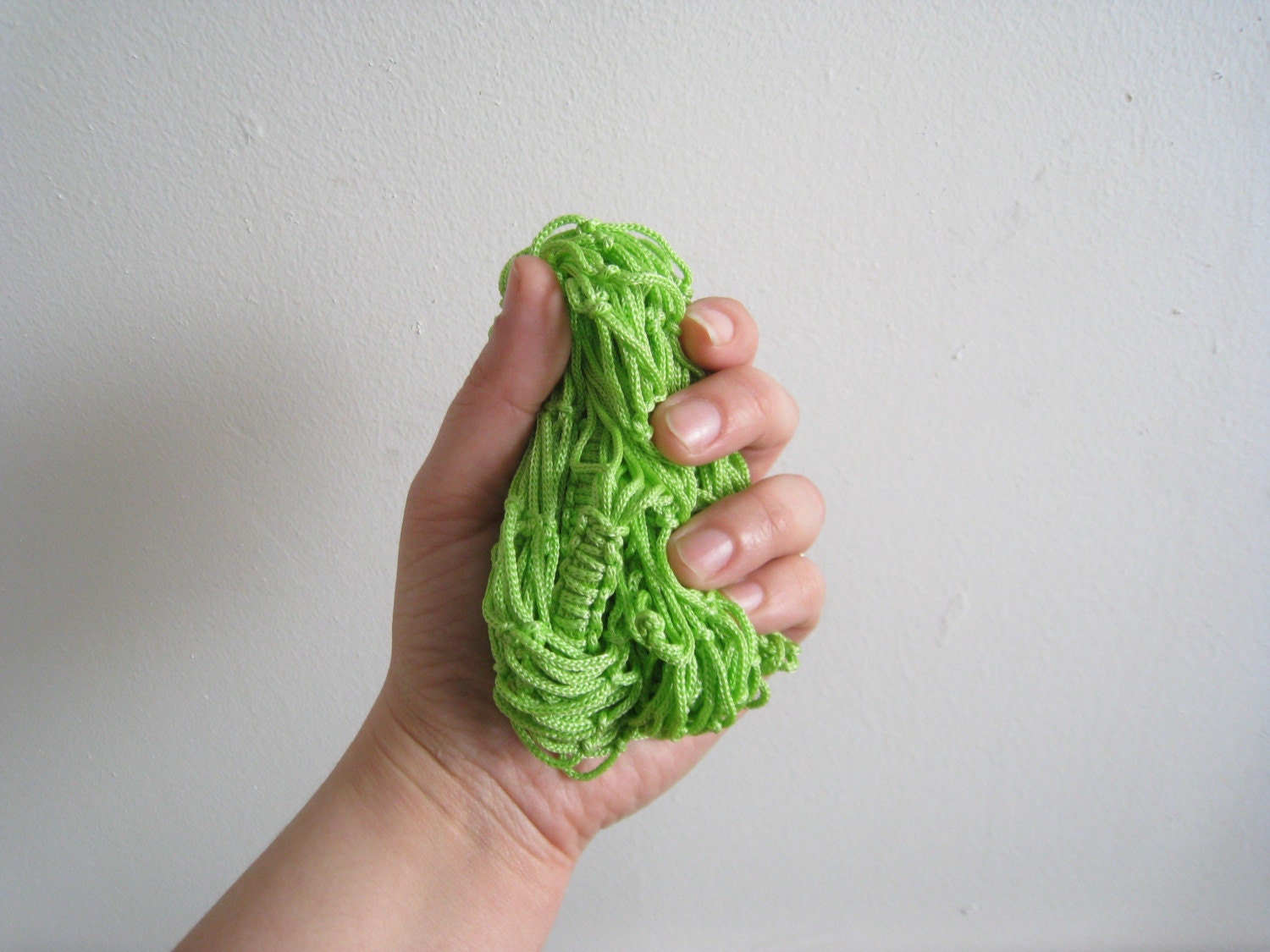 Eco friendly Green Net Bag - Go Green - colorful spring decor