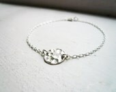 Hammered Disc Bracelet in Sterling Silver - Sweet, Simple Everyday Jewelry