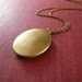 Large Brass Oval Locket