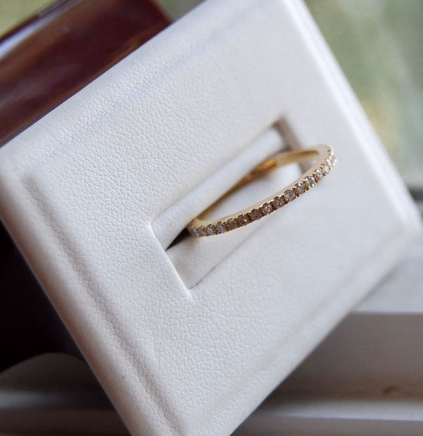 Diamond wedding band 14k rose Gold