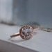 White sapphire diamond ring a 14k rose gold diamond setting