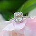 Cushion champagne sapphire white gold diamond ring
