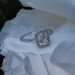 Cushion champagne sapphire white gold diamond ring