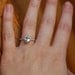 Rain drop - white sapphire and white gold diamond ring