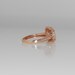 Reserved -1ct VS2 Asscher cut Cognac diamond ring 14k rose gold-1st payment