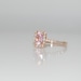 Pinky peach champagne sapphire in 14k rose gold diamond ring