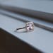 1.18ct Cushion peach lavender champagne sapphire in 14k rose gold diamond ring