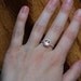 1.1ct Cushion peach champagne sapphire in 14k rose gold diamond ring