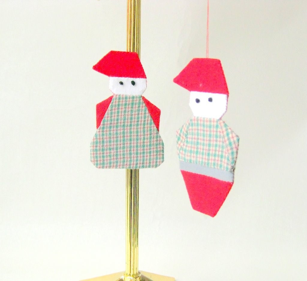 Ornament Christmas Mr Mrs Santa country style Danish