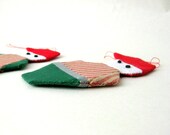 Christmas ornament santa pixies unique recycled