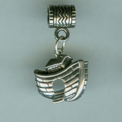 Sterling NOAHS ARK Bead Charm for Trollbead, European, and All Name Brand Add a Bead Charm Bracelets