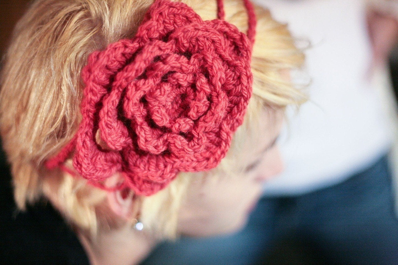 violet blooming headband