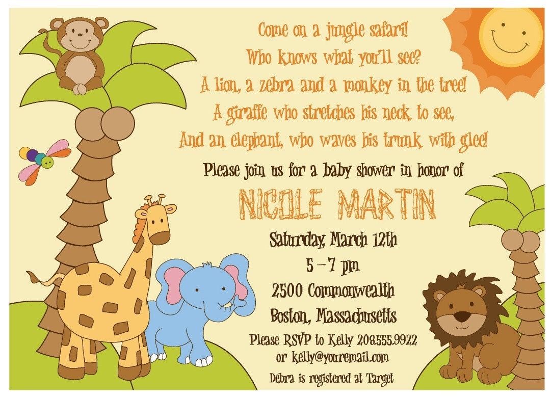 Safari Animal Invitation