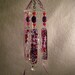 Purple and Red Crystal Wine Glass Wind Chime