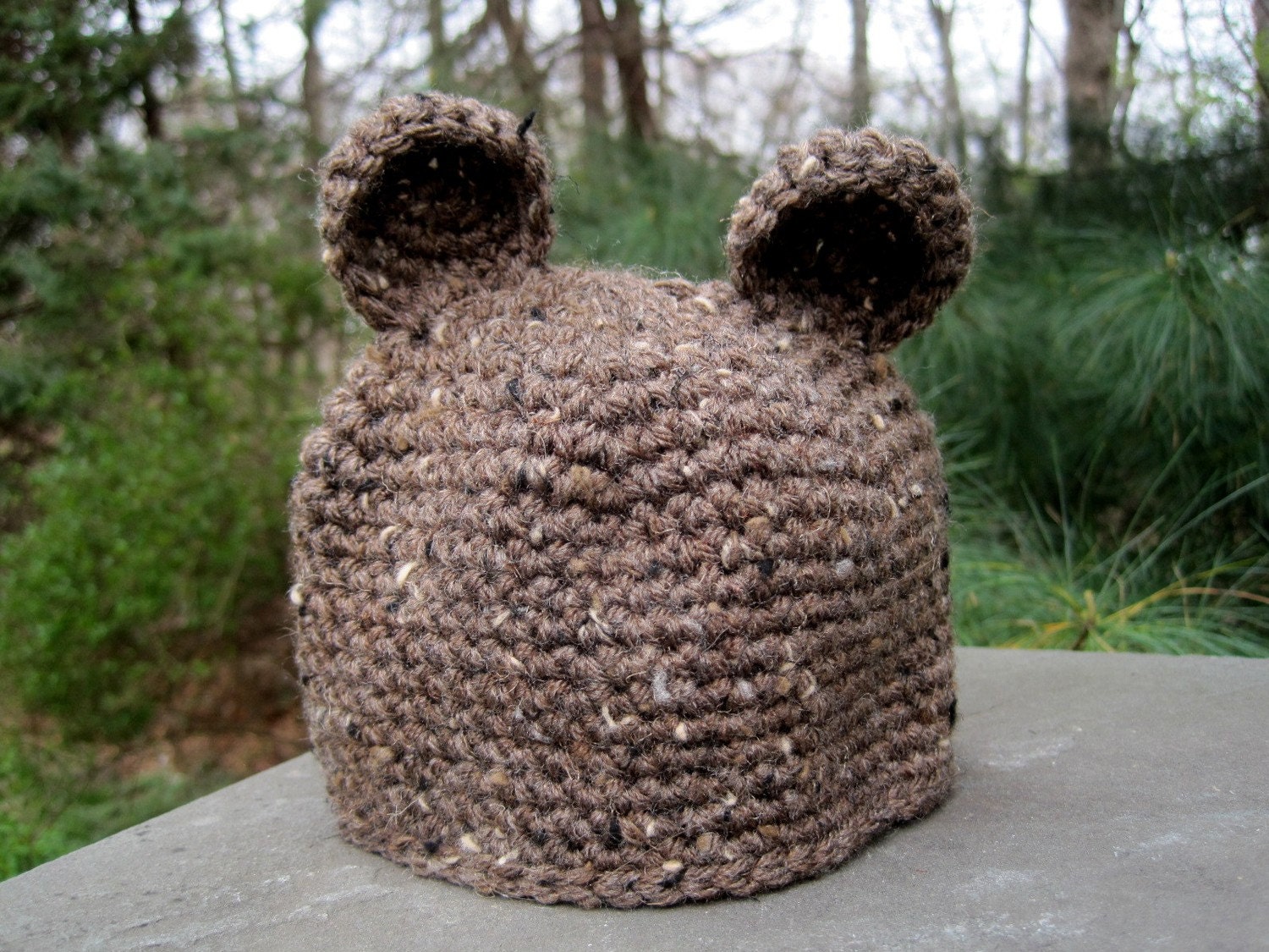 Crochet Baby Bear Hat, Crochet Baby Hat, Newborn Bear Hat, Baby Beanie, Infant Beanie, Baby Animal Hat, Baby Girl Hat, Baby Boy Hat, Brown