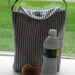 Striped Denim Lunch Bag