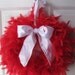 romantic feather wreath- red
