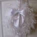 romantic feather wreath- white