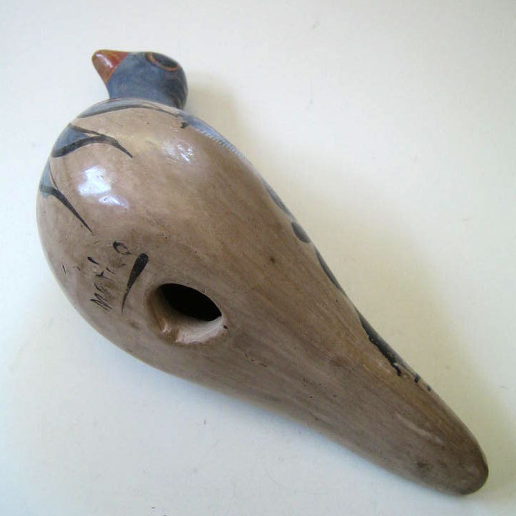 Tonala pottery bird figurine, Mexico.