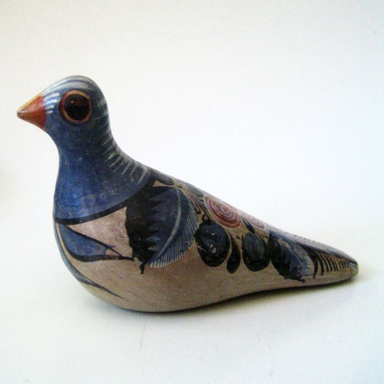 Tonala pottery bird figurine, Mexico.