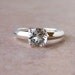 7mm White Topaz Argentium Sterling Silver Ring, Cavalier Creations