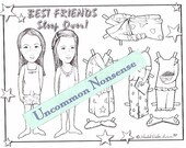 Ready to Color, Best Friends Paper Dolls