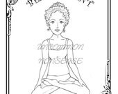 Yoga, Meditation Paper Doll