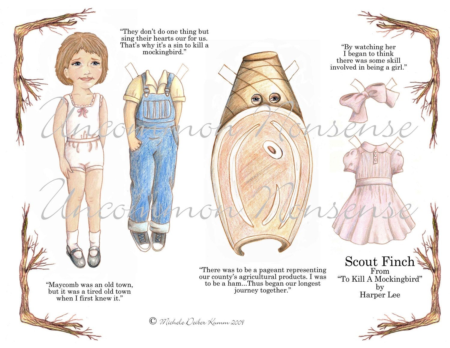 Scout Finch, An Artist Paper Doll