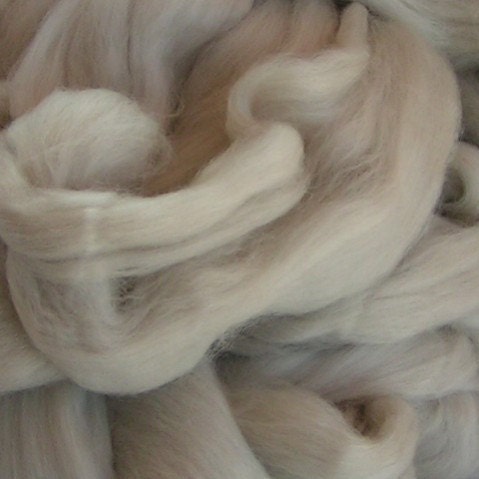 ALMOND Cashmere and Superfine 19 micron Merino Top 2 ounces WOWSA Natural Colored