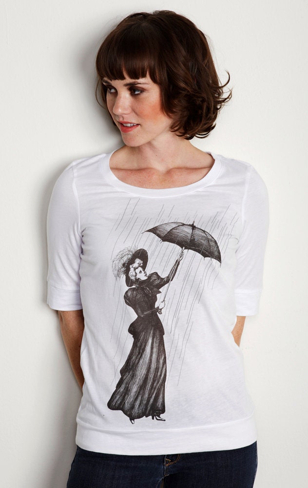Women's London in the Rain Half Sleeve Top Victorian
