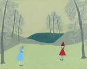 Phoebe and Angela Cross Paths for the First Time original painting