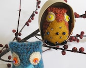 Crochet  Owl Brooch