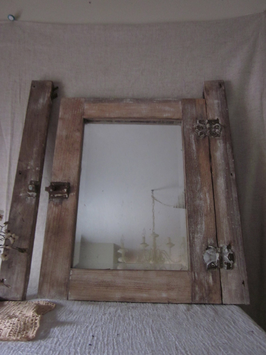 Mirror Cabinet Antique medicine Etsy  Medicine vintage Shabbylull with on by mirrors cabinets Door