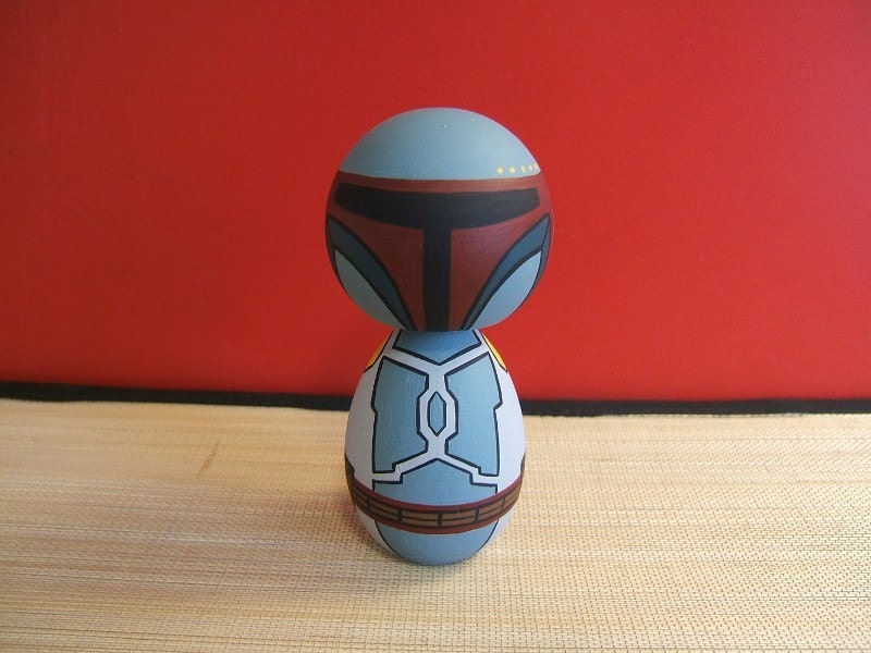 Kokeshi doll. Bounty hunter inspired custom