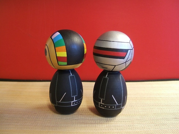 Kokeshi dolls. Custom Daft Punk inspired deluxe set